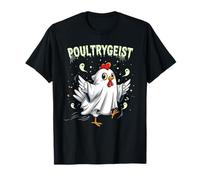 Chicken Ghost Poultrygeist Halloween Costume Farmer Camiseta