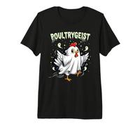 Chicken Ghost Poultrygeist Halloween Costume Farmer Camiseta Premium