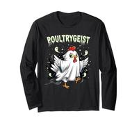 Chicken Ghost Poultrygeist Halloween Costume Farmer Manga Larga