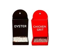 Chicken Grit Feeder, Poultry Feed Trough, Smart Spill Avoidance, Wide Opening Advantage, Chicken Feeding Trough for Farm Backyard, 2 Pieces Duck Food Dispenser, 18.5x8x8.9cm