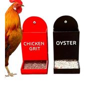 Chicken Grit Feeder, Poultry Food Trough, Hangable Feeding Tray, 2 Piece Duck Dispenser Set, 7.28x3.15x3.5 Inches, Outdoor Supply for Farm Coop Backyard Birds Livestock Feeding Use