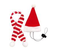 Chicken Hats for Hens | Chickken Helmet Halloween Accessories | Christmas Pet Hat Scarf Set with Adjustable Chin Strap | f0r Hen Hamster Rabbit Kitty Parrot Puppy Lizard Farm Decoration