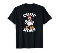 Chicken Keeper Coop Boss Retro Cartoon Rooster Homesteader Camiseta