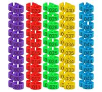 Chicken Leg Bands Numbered - Poultry Leg Rings | Chicken Duck Legs Bands | Colorful Clip On Identification Tags, Durable , Easy Apply Thigh Rings For Chickens Ducks Geese Farm Tracking And Bree