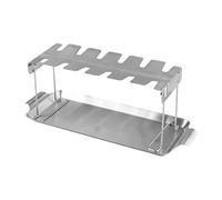 Chicken Leg Rack, 12 ranuras Wing Holder, Grill Stand, Dishwasher Safe Roasting Tray, 15,55 x 5,79 x 5,71 pulgadas, Stainless Steel Cooking Tool for Oven BBQ Garden Lawn and Outdoor Use