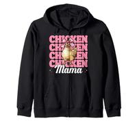 Chicken Mama Mom Chicken Farm Farmer Día de la Madre Coqueta Sudadera con Capucha