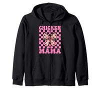 Chicken Mama Mom Chicken Farm Farmer Día de la Madre Coqueta Sudadera con Capucha