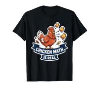 Chicken Math es Realmente Divertido en Backyard Chickens Homestead Farm Camiseta gráfica económica, Hombre, Negro, XL