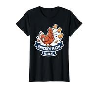 Chicken Math es Realmente Divertido en Backyard Chickens Homestead Farm Camiseta gráfica económica, Mujer, Negro, M