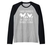 Chicken Mom I Raise Chickens I'm Litterally a Chicken Tender Camiseta Manga Raglan