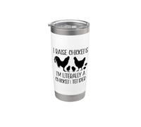Chicken Mom I Raise Chickens I'm Litterally a Chicken Tender Vaso térmico de acero inoxidable de doble pared