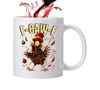 Chicken Mug - 350ml Ceramic Rooster Design Cup, Hilarious Animal Coffee Mug, Creative Funny Drinkware, Gift for Daily Use | Home Office Beer Milk Juice Wine Party Family Friends