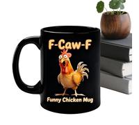 Chicken Mug - 380ml Ceramic Cup | Funny Rooster Design, With Handle, Microwave & Dishwasher Safe, Novelty Breakfast Drinkware, Perfect For Coffee Juice Milk Tea In Kitchen Office Dorm Gift Idea