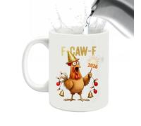 Chicken Mug - 9.5x8x8cm Ceramic Breakfast Cup - Attractive Novelty Coffee Mugs | Comfortable Handle For Women Men Home Work Birthday Party Morning Routine Relaxing Moments Weekend Leisure
