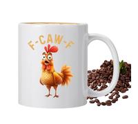 Chicken Mug - Funny Rooster Ceramic Coffee Cup, 350ml Humor Drinkware, Glossy Finish, Novelty Tea Cup Gift Idea | for Men Women Friends Family Coworkers Home Office Beverage Time