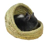 Chicken Nest - Straw Woven Slipper Bed, Straw Slipper Shape Nest for Small Animals | Chicken Coop Bed, Bunny, Ferret, Sleeping Cradle, Farm Egg Laying, Indoor Outdoor Use