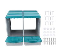 Chicken Nesting Box Chicken Egg Laying Box Poultry Nesting Box Comfortable Spacious Easy To Clean Assembled for Hens Ducks Backyard Farming Large Scale Farm Use PP Material (2 Compartimentos)