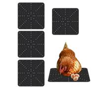 Chicken Nesting Pads, 4 Pack Silicone Nesting Box Liners, Washable Soft Bedding Mat for Laying Hens, Ducks, Roosting Chicks, Brooders, Coop Accessories, 12.01x12.01 Inches