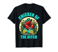 Chicken Of The Ditch Divertido Cangrejo Mariscos Hervir Humor Retro Camiseta