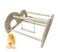 Chicken Perch For Coop, Wooden Coop Roosting Swing, Wooden Chicken Perch, Stable Hanging Poultry Resting Stand, Easy Install Farm Enrichment Accessory For Indoor Outdoor Farm Exercise Backyard Poultry