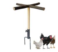 Chicken Perch - Solid Wood 65x40x40cm Outdoor Cross Roosting Stand
