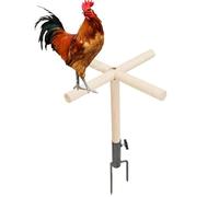 Chicken Perch Stand, Parrot Roosting Toy, Wooden Bird Perch, Backyard Chicken Coop Large Bird Perch Metal Ground Plug Parrot Entertainment Toy Roosting Perch Birds