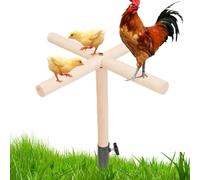 Chicken Perch Toy for, Sparrow Wood Standing Station, Pet Perch Stick Poultry, Macaws, Parakeets and Sparrows, Bird Accessory for Comfortable Roosting