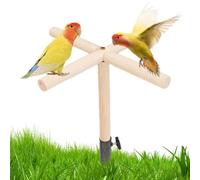 Chicken Perch Toy, Wooden Bird Roosting Stand, 19,29 x 7,87 x 1,97 pulgadas Sturdy Natural Wood, Easy Installation, Poultry Roosting Stick for Coops, Jaulas, Aviarias