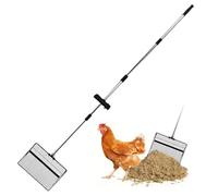 Chicken Poop Scooper - Pala de asador de para Pollos Coop | Pala de Pollo para Caca | Mango Largo para para Gatos | Extraíble de Acero Inoxidable para Limpieza de Granjas y residuos de