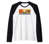 Chicken Poops Eggs Repeat Funny Homesteader Backyard Camiseta Manga Raglan