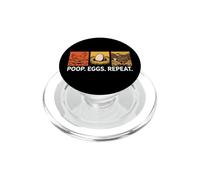 Chicken Poops Eggs Repeat Funny Homesteader Backyard PopSockets PopGrip para MagSafe