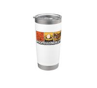 Chicken Poops Eggs Repeat Funny Homesteader Backyard Vaso térmico de acero inoxidable de doble pared