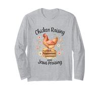Chicken Raising and Jesus Praising Farmhouse Watercolor Manga Larga