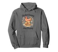 Chicken Raising and Jesus Praising Farmhouse Watercolor Sudadera con Capucha