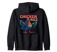 Chicken Rizz Cool Rooster Humor Trendy Farm Vibes Sudadera con Capucha