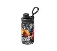 Chicken Rooster Print - Botella de agua de acero inoxidable de doble pared aislada de 355 ml para bebidas frías y calientes