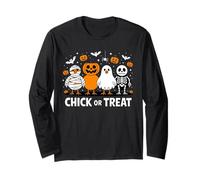 Chicken Skeleton Mummy Witch Halloween Manga Larga
