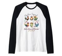 Chicken Squad Gracioso. Solo un gallinero de bichos raros Camiseta Manga Raglan