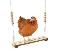 Chicken Swing, Natural Wood Poultry Swing, Sturdy Design for Chicks and Hens, Backyard Coop Habitat, Jungle Starter, Home Producers, Patio, 15,55 x 2,76 x 43,31 pulgadas