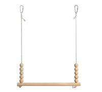 Chicken Swing, Poultry Perch, Rooster Ladder Toy, Wooden Stable Construction, Safe Enrichment Fun, Backyard Farm Resting Play, 17.72x14.96x0.39 Inches, Natural Brown, 1 Piece