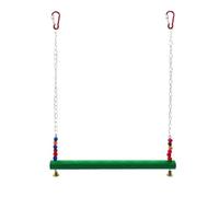 Chicken Swing - Wooden Hanging Perch Toy, Durable Poultry Entertainment Accessory, Provides Activity Balance Exercise For Hens Birds Parrots Macaws | Ideal Coop Enclosure Garden Farmyard Pet Habitat