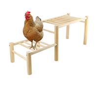 Chicken Toy, Roosting Perch Stand, Secure Wooden Ladder, Solid Timber Resting Bar, Poultry Habitat Enrichment Accessory, Backyard Garden Coop Furniture, Outdoor Bird Playground Structure