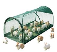 Chicken Tunnel with Door - Foldable Nylon Poultry Run | Portable Chicken Co