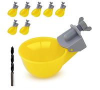 Chicken Water Cups (8 Pack), Automatic Chicken Waterer, Anti-Leak System, Holds 50% More Water, Suitable for Chicks, Chicken, Duck, Quail, Turkey