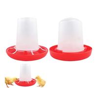 Chicken Waterer, Chick Feeder and Waterer Set, Automatic Food Dispenser, Spill-Resistant Design, Sturdy and Easy to Clean Containers, for Farm, Backyard, Barn, (PP)