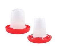 Chicken Waterer, Chick Feeder Set, Farm Livestock Food Dispenser, Easy-Fill Durabless Feeding Containers, for Backyard, Barn, Indoor Outdoor Poultry Care, 10,2 x 8,7 cm Transparente