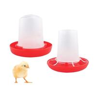 Chicken Waterer, Chick Feeder Set, Farm Pet Food Dispenser, Lightweight Strong Design, 4.02x3.62 Inches, Premium Quality Compact Ideal for Backyard, Barn and Outdoor Livestock Use