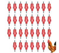 Chicken Waterer Nipples, Stainless Water Nozzles, Automatic Feeder System, Leak-Proof Design, Pack of 30 Pieces, Ideal para proporcionar hidratación limpia y eficiente para pollos