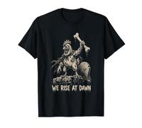 Chicken We Rise at Dawn Gothic Halloween Camiseta