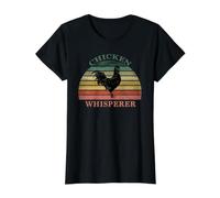 Chicken Whisperer Funny Farm Life for Chicken Lover Camiseta gráfica económica, Mujer, Negro, S